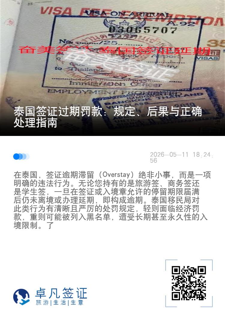 泰国签证过期罚款：规定、后果与正确处理指南