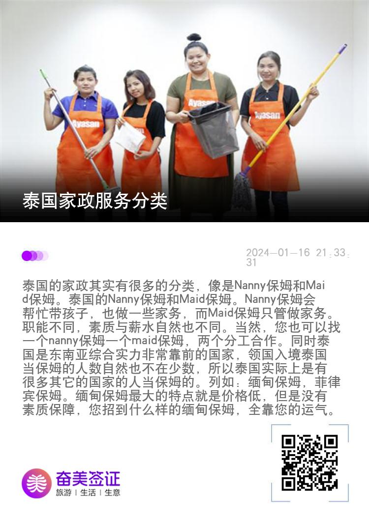 泰国家政服务分类